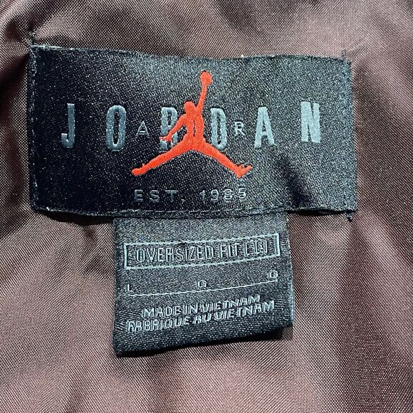 Nike Air Jordan Cozy Girl Jacket Coat Wool Blend Women’s Large Colorblock Boxy - Picture 9 of 11